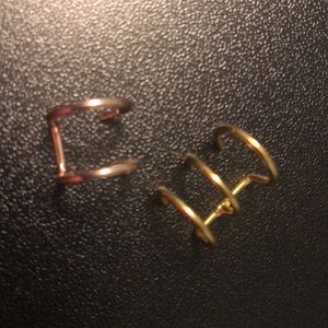 Ear cuffs - costume jewelry - set of two